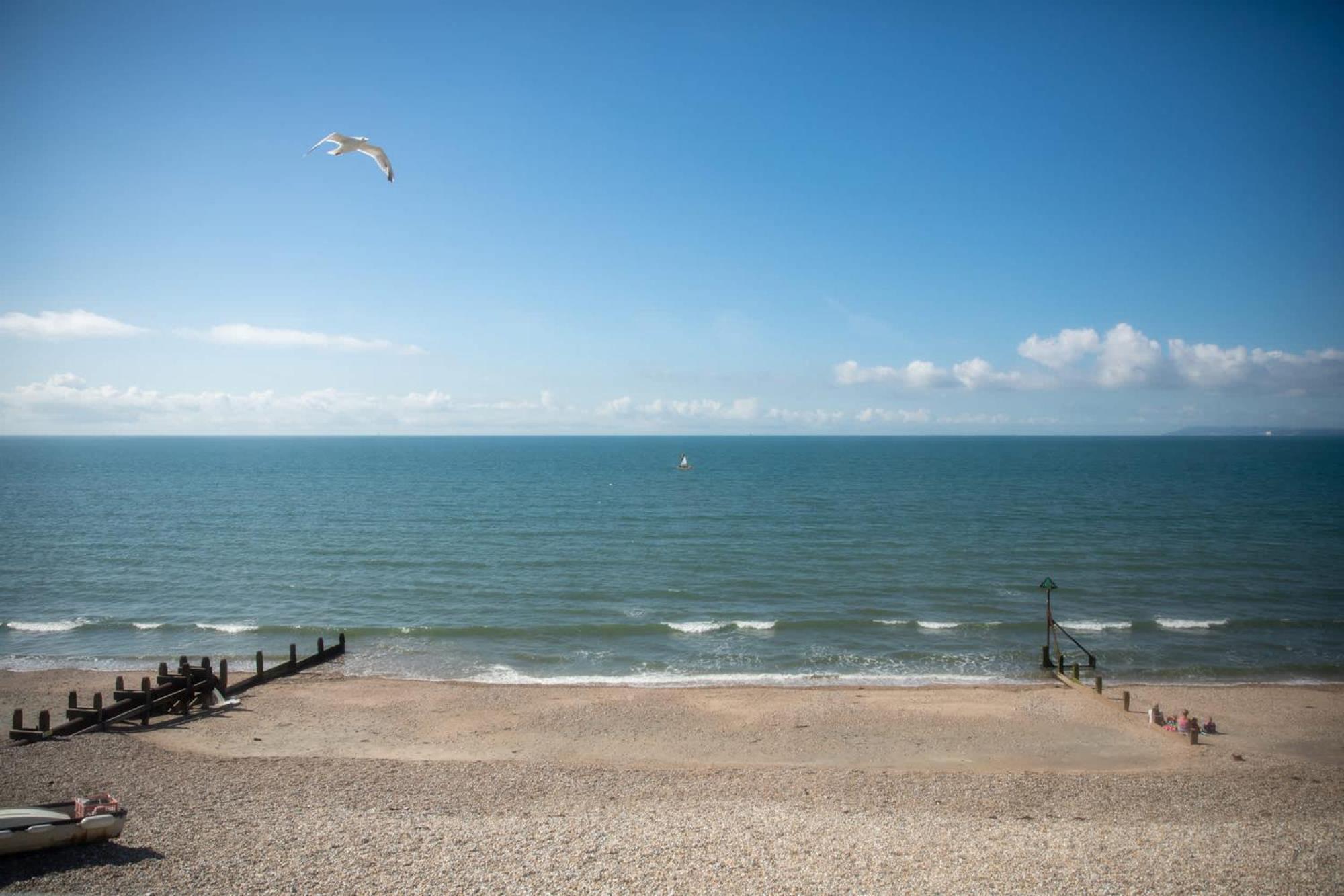 High-End Beachfront Getaway Sea View King Bed East Wittering Exteriér fotografie