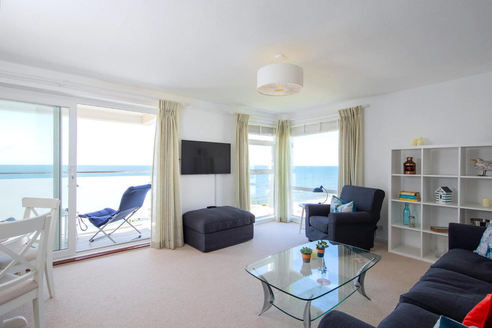 High-End Beachfront Getaway Sea View King Bed East Wittering Exteriér fotografie